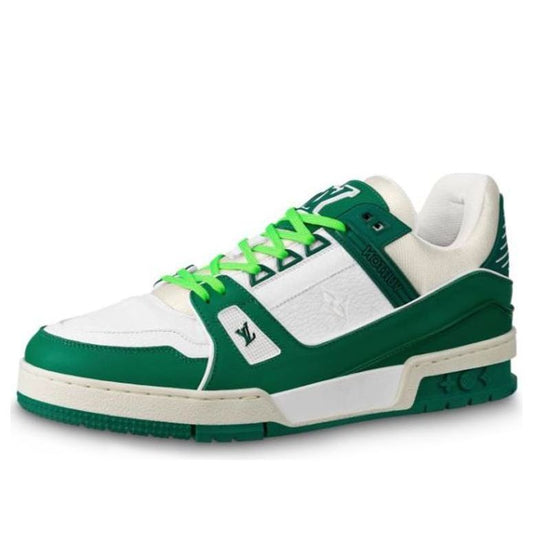 LOUIS VUITTON Trainer Sneakers 'White Green' 1A8125
