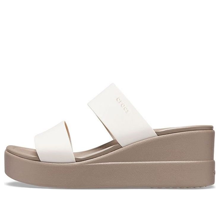 (WMNS) Crocs Brooklyn Lightweight Mushroom Gray Sandals 206219-16T