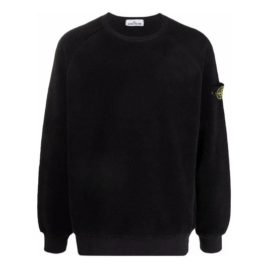 STONE ISLAND Fleece Crewneck Sweatshirt 'Black' 751560234-V0029