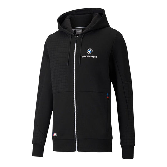 PUMA x BMW M Motorsport Regular Fit Full-Zip Regular Fit Hoodie 'Black White' 531187-01