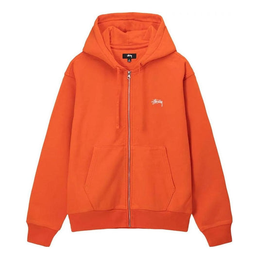 Stussy Stock Logo Zip Hoodie 'Orange' 118471-ORAN