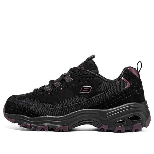 (WMNS) Skechers D'LITES 1.0 'Black' 149906-BKPR