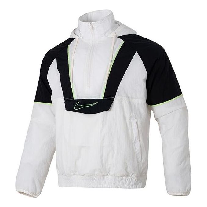 Nike Woven Basketball Jacket 'White Black' FB7114-030
