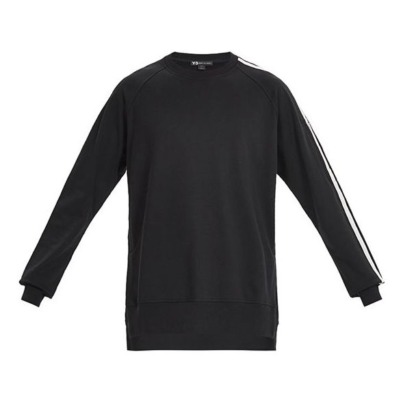 adidas Y-3 3-Stripes French Terry Crew Sweatshirt 'Black' FJ0388