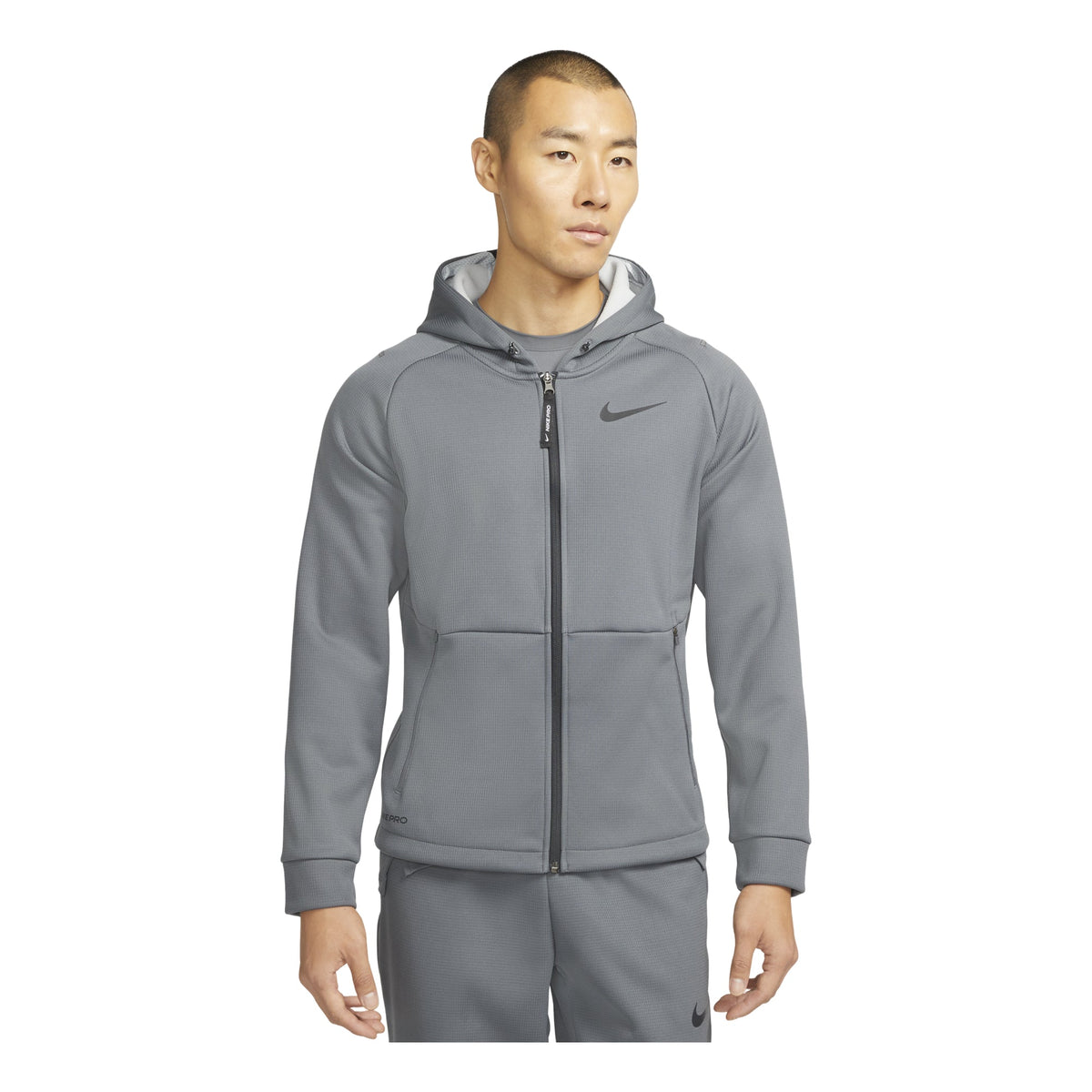 Nike logo zipped hooded jacket 'Grey' DD2125-068