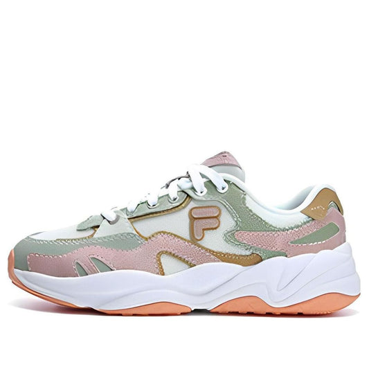 (WMNS) FILA FUSION FLASH Sneakers 'White Green Pink' T12W321101FWM