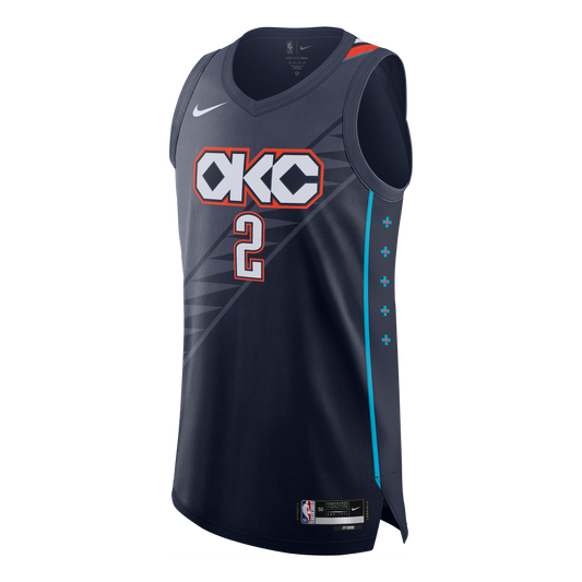 Nike Shai Gilgeous-Alexander Oklahoma City Thunder City Edition NBA Authentic Jersey 'Thunder Blue' HM6117-438