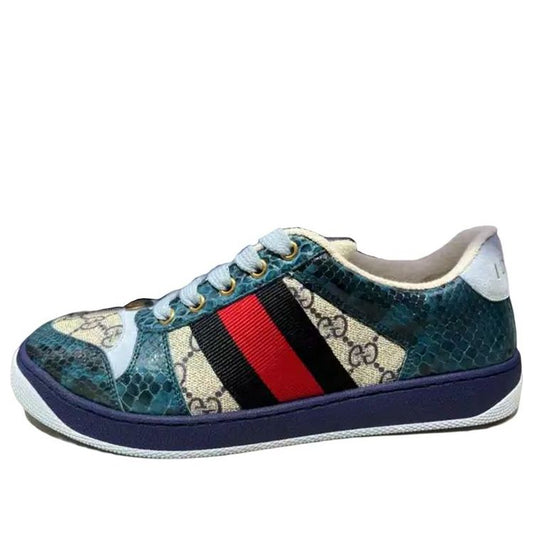 Gucci Screener Low-Top Sneakers 'Blue Beige' 674530-FAA1S-4043