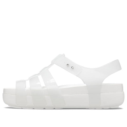 (WMNS) Crocs Splash Glossy Fisherman Sandal 'White' 209267-100