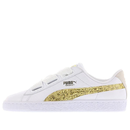 (WMNS) PUMA Basket Heart 'Gold Glitter' 364078-01