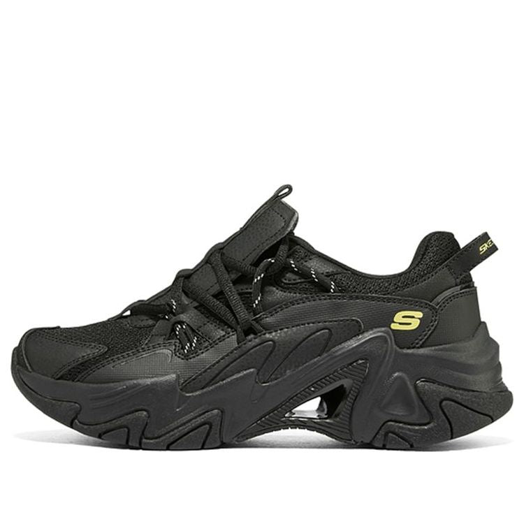 (WMNS) Skechers Dlites Stamina 'Black Yellow' 896072-BKYL