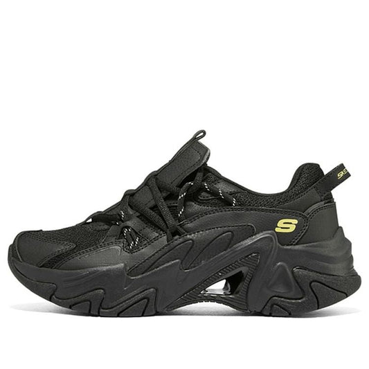 (WMNS) Skechers Dlites Stamina 'Black Yellow' 896072-BKYL