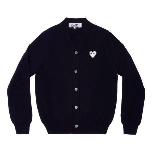 COMME des GARCONS PLAY Cardigan White Emblem 'Navy' AZ-N062-051-2