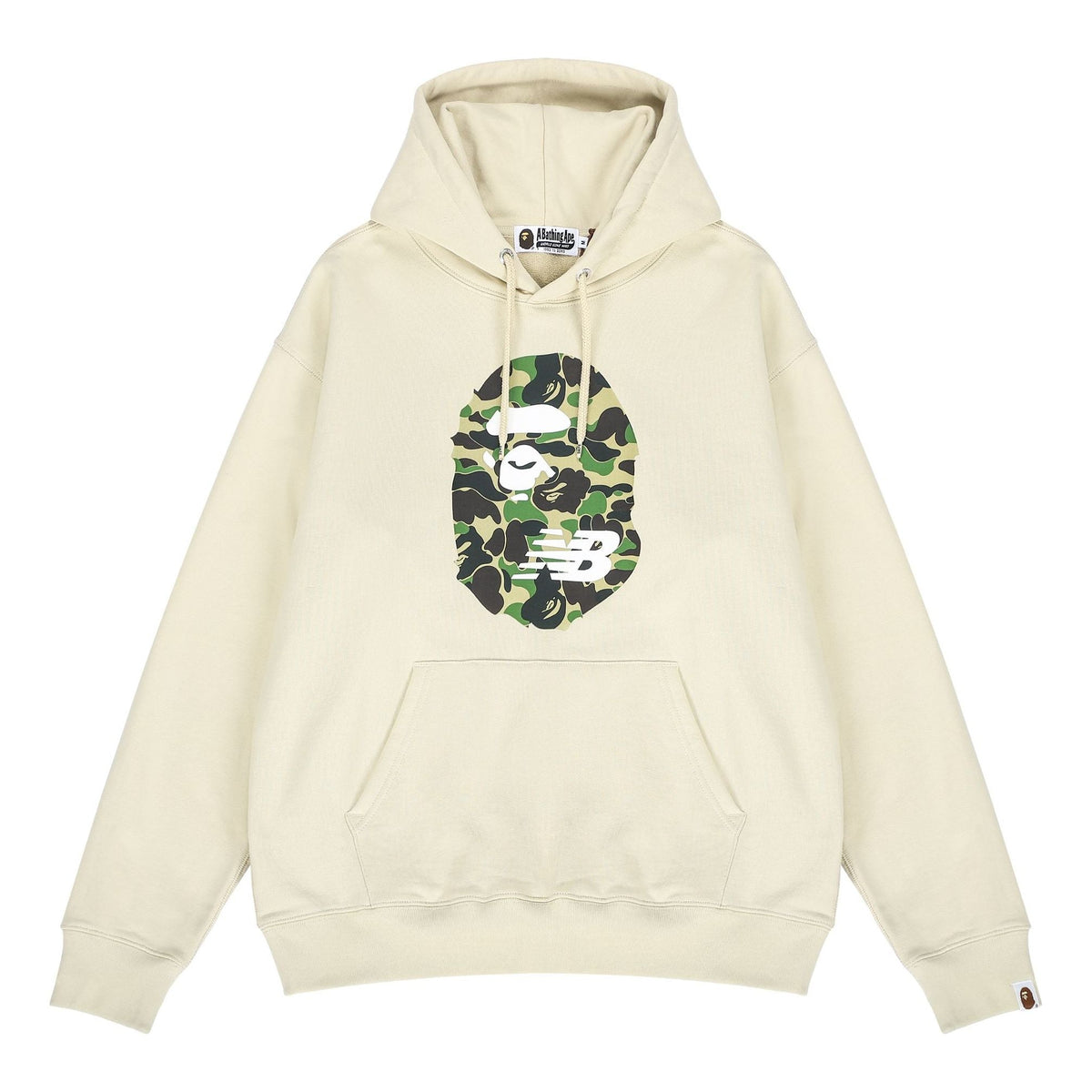 New Balance x A Bathing Ape Relaxed Fit Pullover Hoodie Asia Sizing 'Beige Green' BPSW0000-BGX