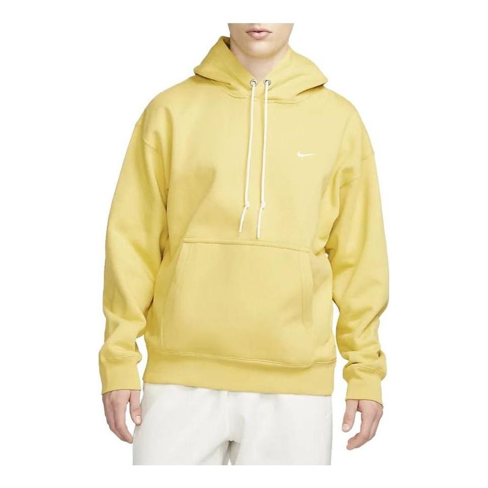 Nike Solo Swoosh Fleece Hoodie 'Yellow' DX1355-700