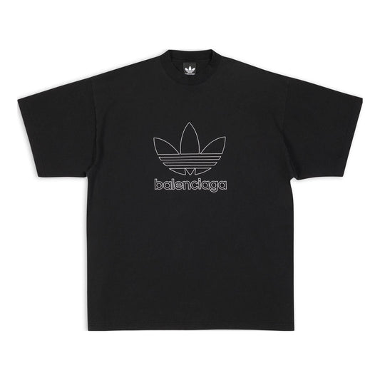 Balenciaga x adidas Trefoil T-shirt 'Black White' 723976TNVN81070