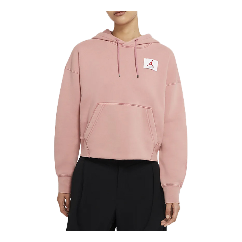 (WMNS) Air Jordan Flight Fleece Pullover 'Pink' CV7738-614