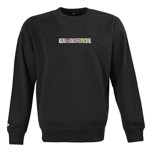 Converse Embroidered Workmark Fleece Crew Asia Sizing 'Black' 10023777-A03