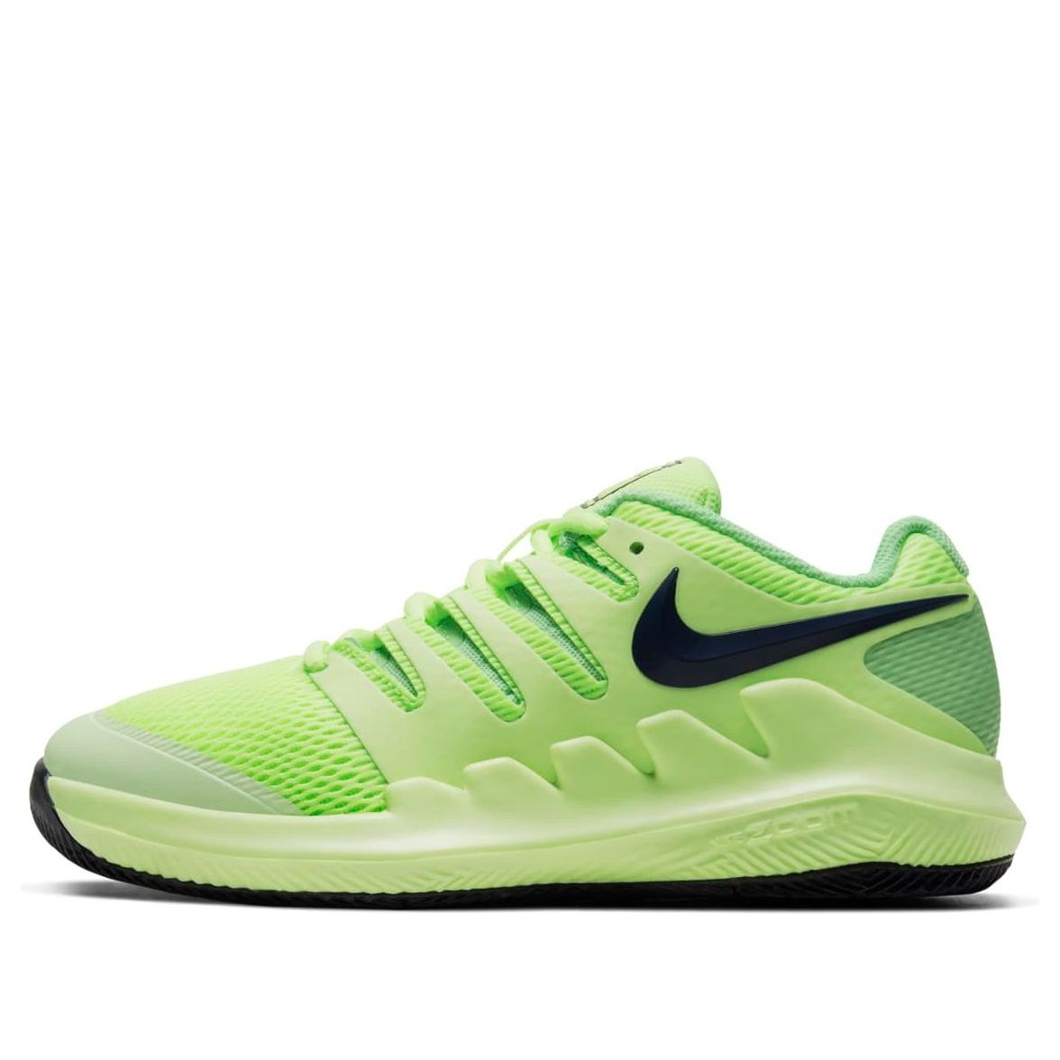 (GS) Nike Court Jr. Vapor X 'Black Green' AR8851-302