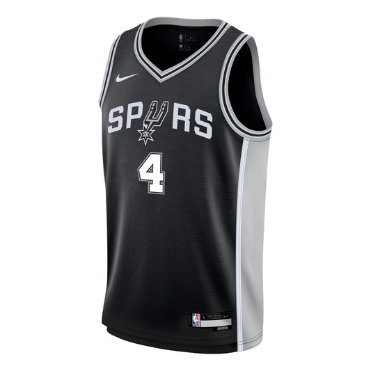 (GS) Nike NBA De'Aaron Fox' San Antonio Spurs Icon Edition Swingman Jersey 'Black' 9Z2B7BX2P-UDF