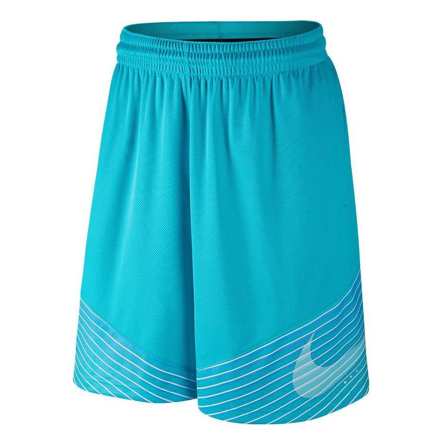 Men's Nike Logo Stripe Straight Sports Shorts Blue 718387-418