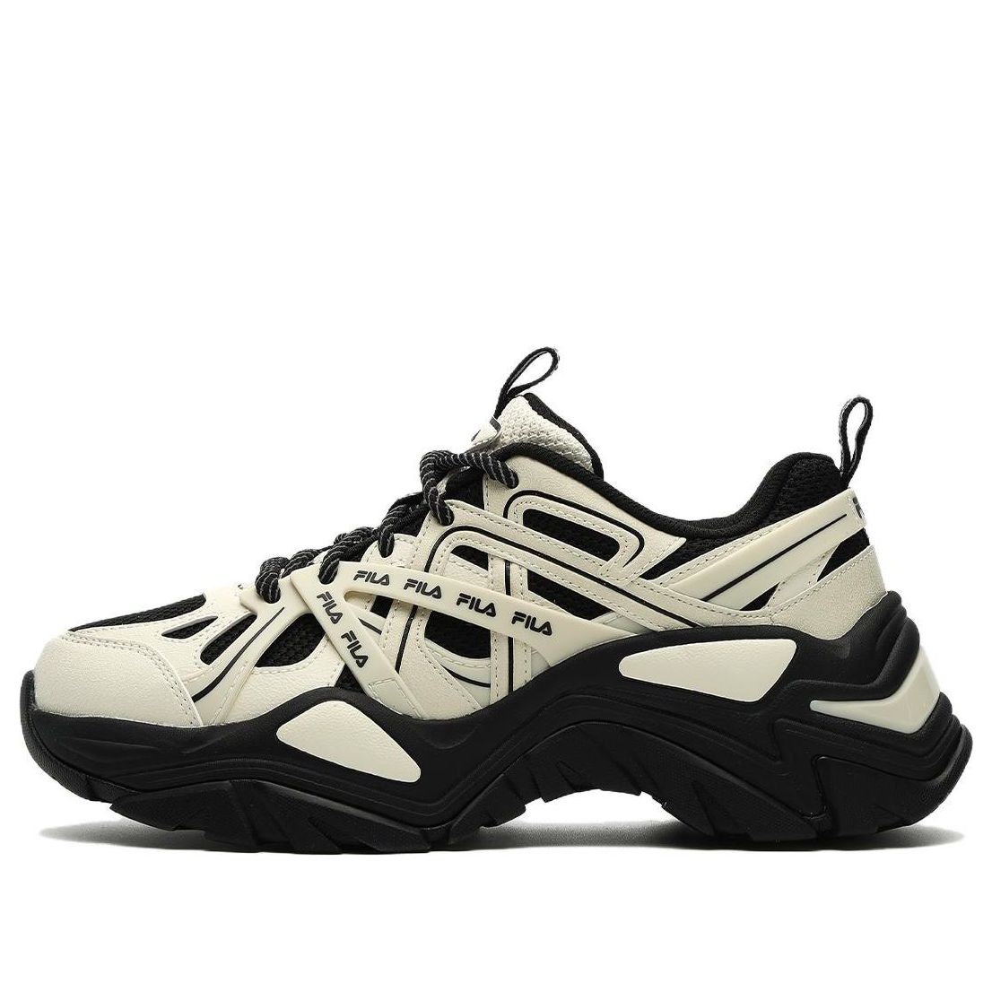 (WMNS) FILA Sofia Sneakers 'Beige Black' F12W341105FBS