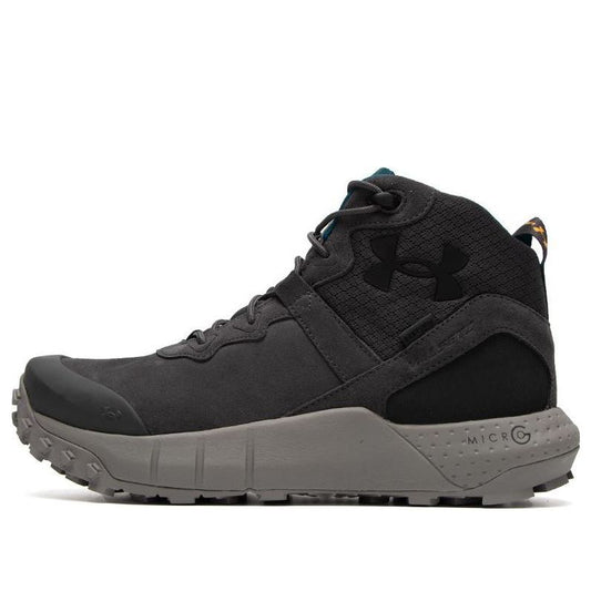UA Micro G Valsetz Trek Mid Leather Waterproof Tactical Boots 'Grey' 3025577-100