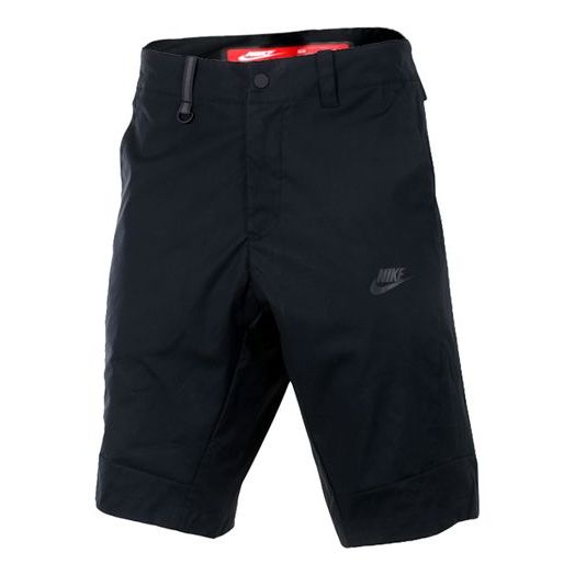 Nike Logo waterproof Zipper Cargo Shorts Black 823366-010