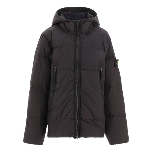 STONE ISLAND Junior Garment Dyed Crinkle Reps Jacket 'Black' 771640433-V0029