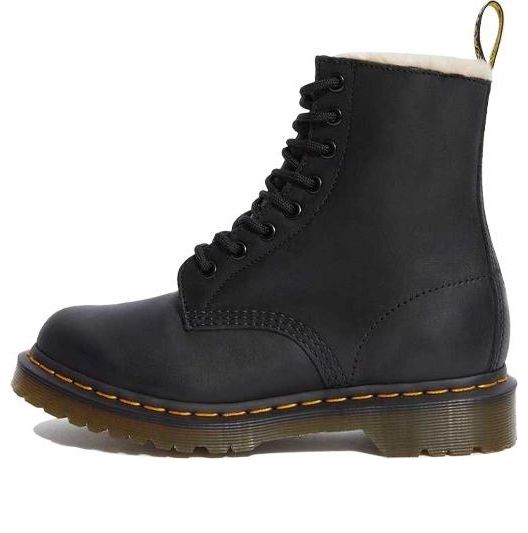 (WMNS) Dr. Martens 1460 Faux Fur Lined Black 21797001