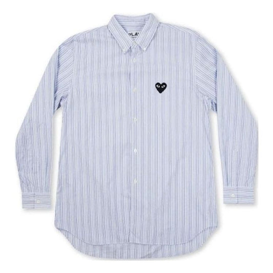 (WMNS) COMME des GARCONS PLAY Striped Shirt Black Emblem 'Blue' AZ-B009-051-1