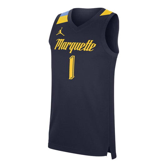 Air Jordan College Replica Marquette Basketball Jersey 'Navy' CN3607-420