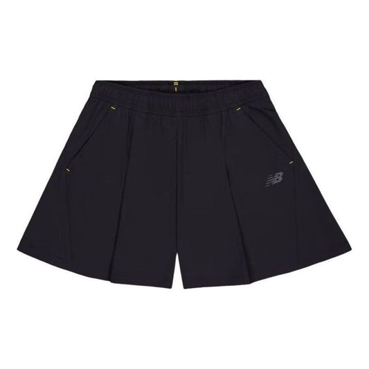 (WMNS) New Balance Small NB Logo Woven Short Asia Sizing 'Black' NVE24232-BK