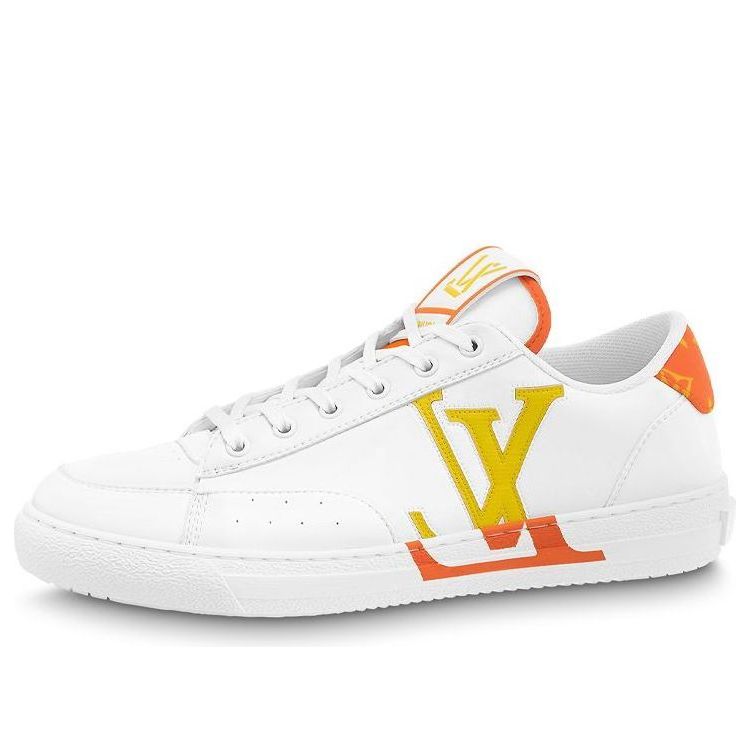 LOUIS VUITTON Charlie Sneakers 'White Orange' 1AA4BA