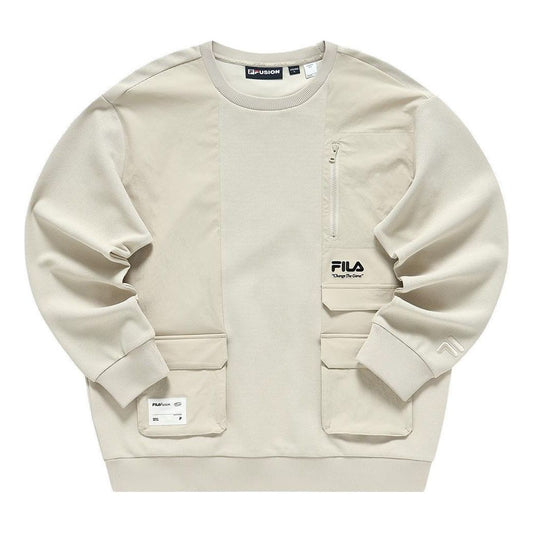 FILA FUSION Collection Change The Game Logo Sweatshirt 'Beige' T11M311213F-BG