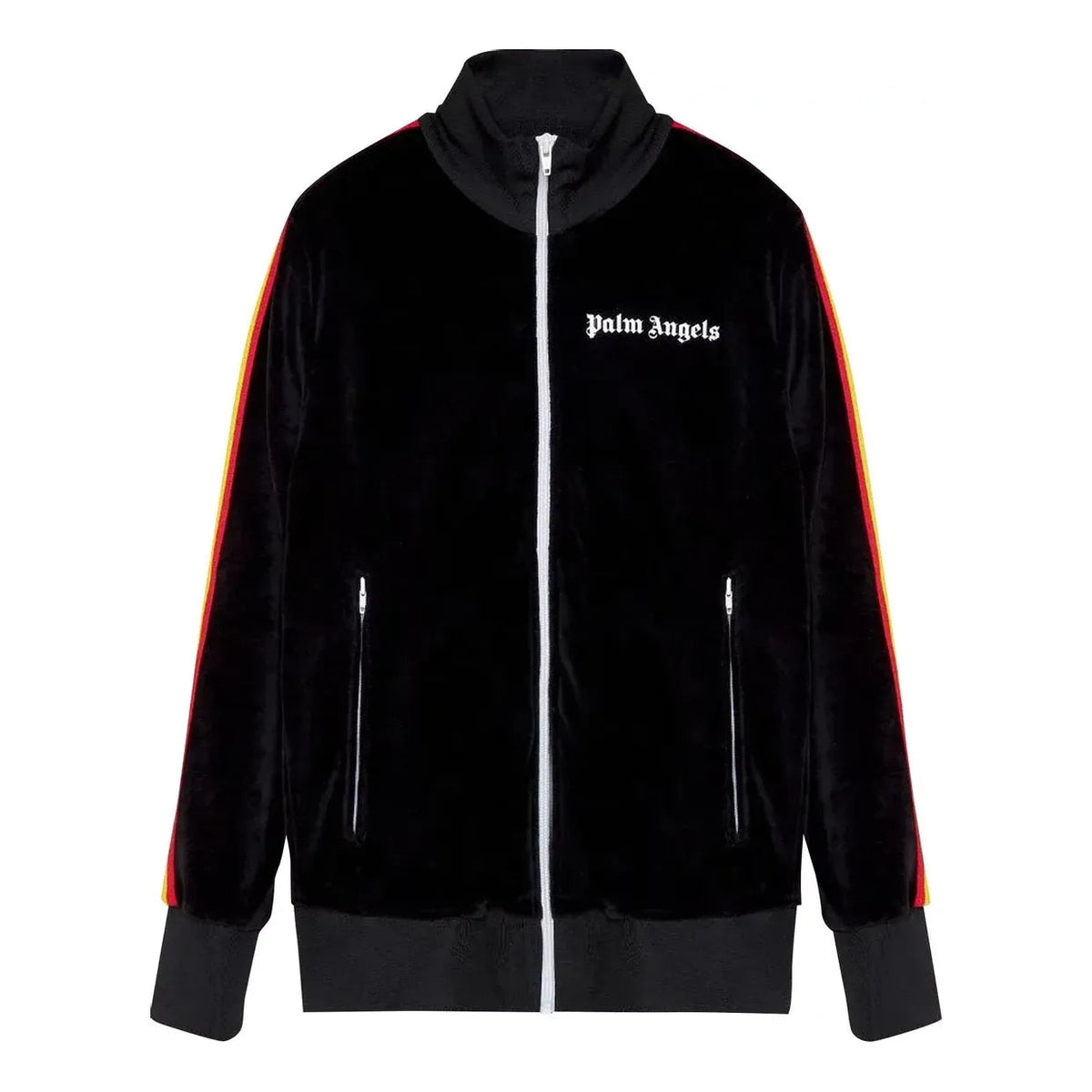 Palm Angels FW21 Rainbow Chenille Track Jacket 'Black' PMBD001F21FAB0081001