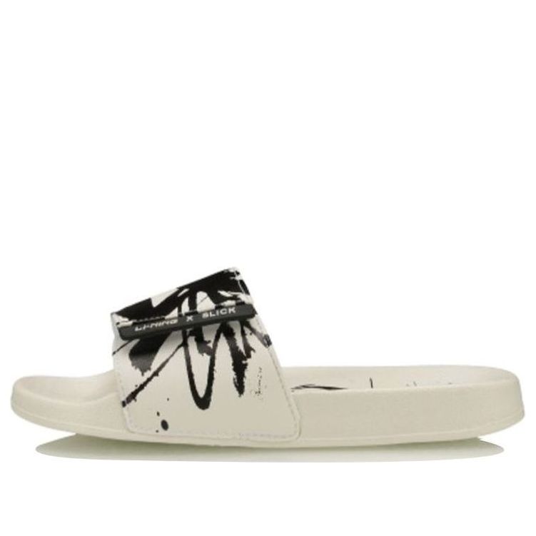 (WMNS) Li-Ning x OG_SLICK Slides 'Cream White' AGAP022-1