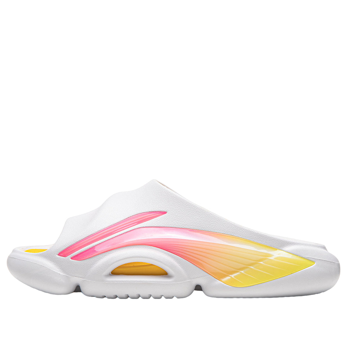 Li-Ning Bad Five Slides 'Standard White Fluorescent Mango Yellow' ABTW001-1