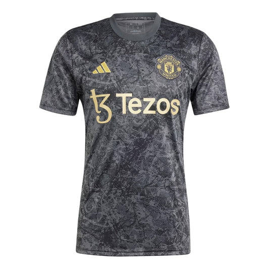 adidas Manchester United Stone Roses Pre-Match Jersey Asia Sizing Asia Sizing 'Black' IQ1566