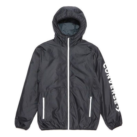 Converse Wordmark Windproof Light Jacket Asia Sizing 'Black' 10008250-A02