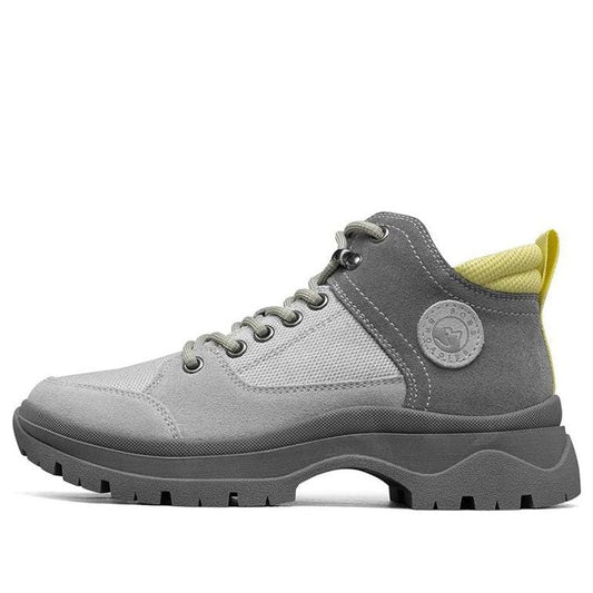 (WMNS) Skechers Bobs Broadies 'Grey Yellow' 113437-GRY
