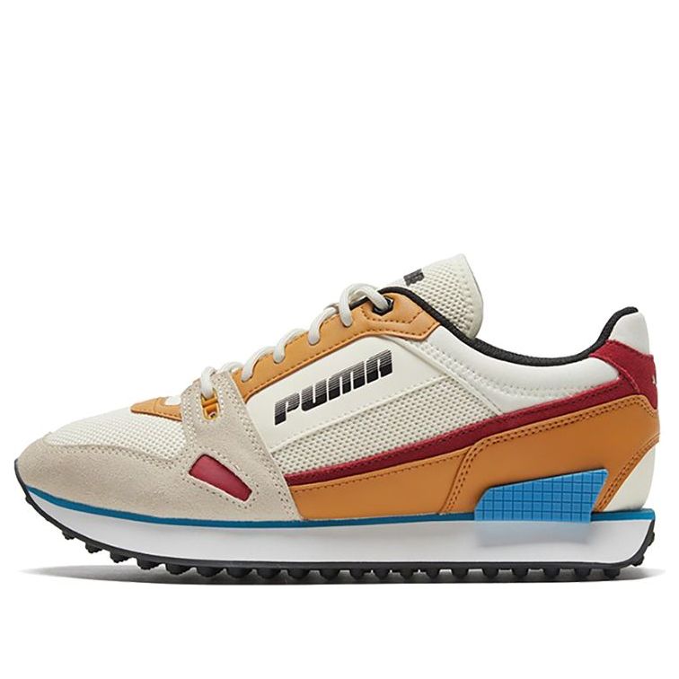 (WMNS) PUMA Mile Rider Rf Khaki/Yellow/White Low sneakers 375836-01