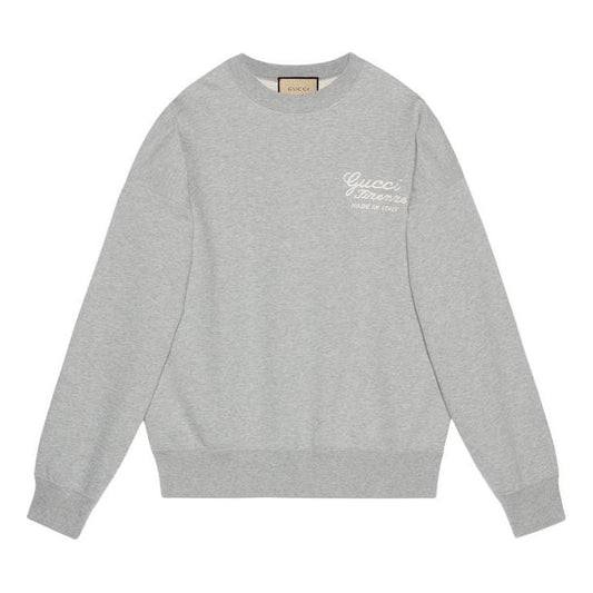 Gucci Cotton Jersey Sweatshirt With Embroidery 'Grey' 782757-XJGGV-1056