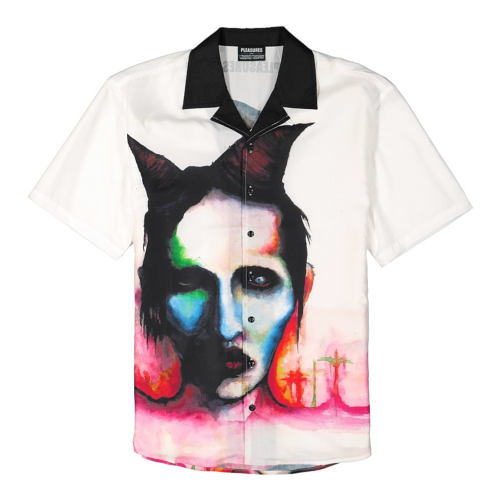 Marilyn Manson x Pleasures Watercolor Camp Shirt