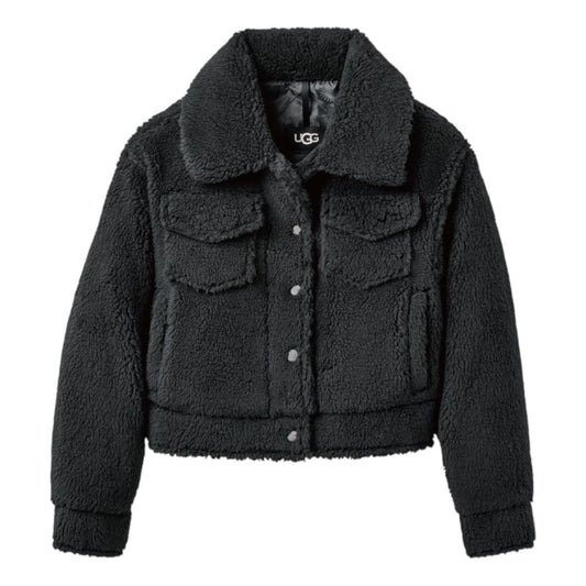 (WMNS) UGG Frankie Short Trucker Jacket 'Dark Grey' 1171459-INK